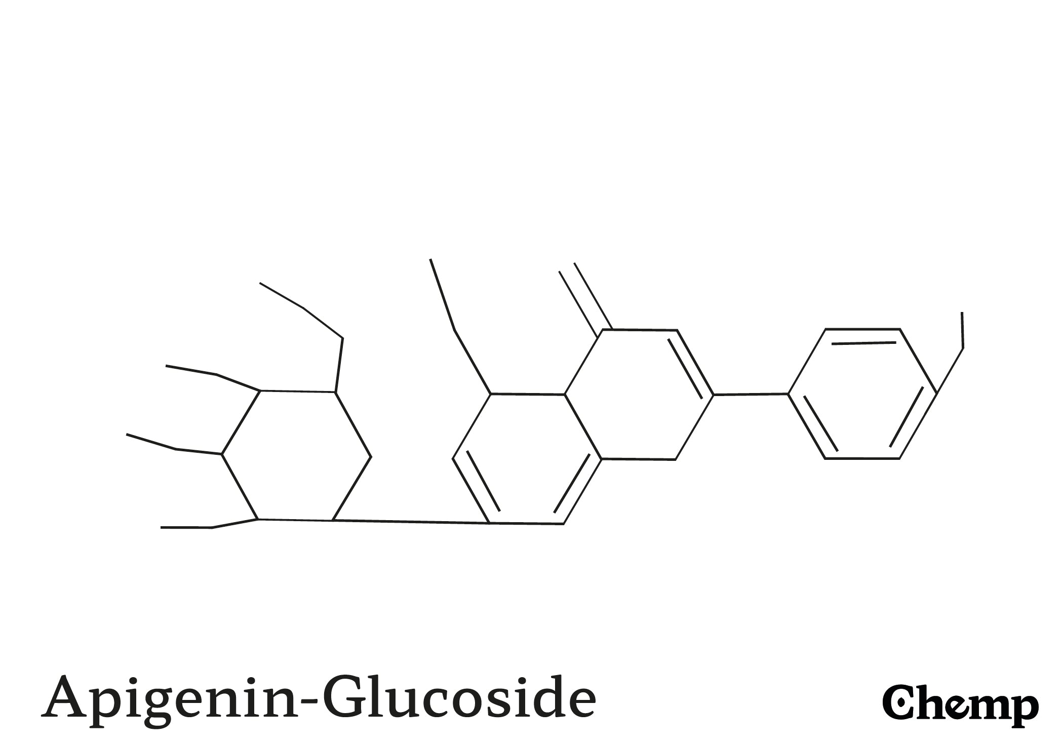 Apigenin-Glucoside Struktur