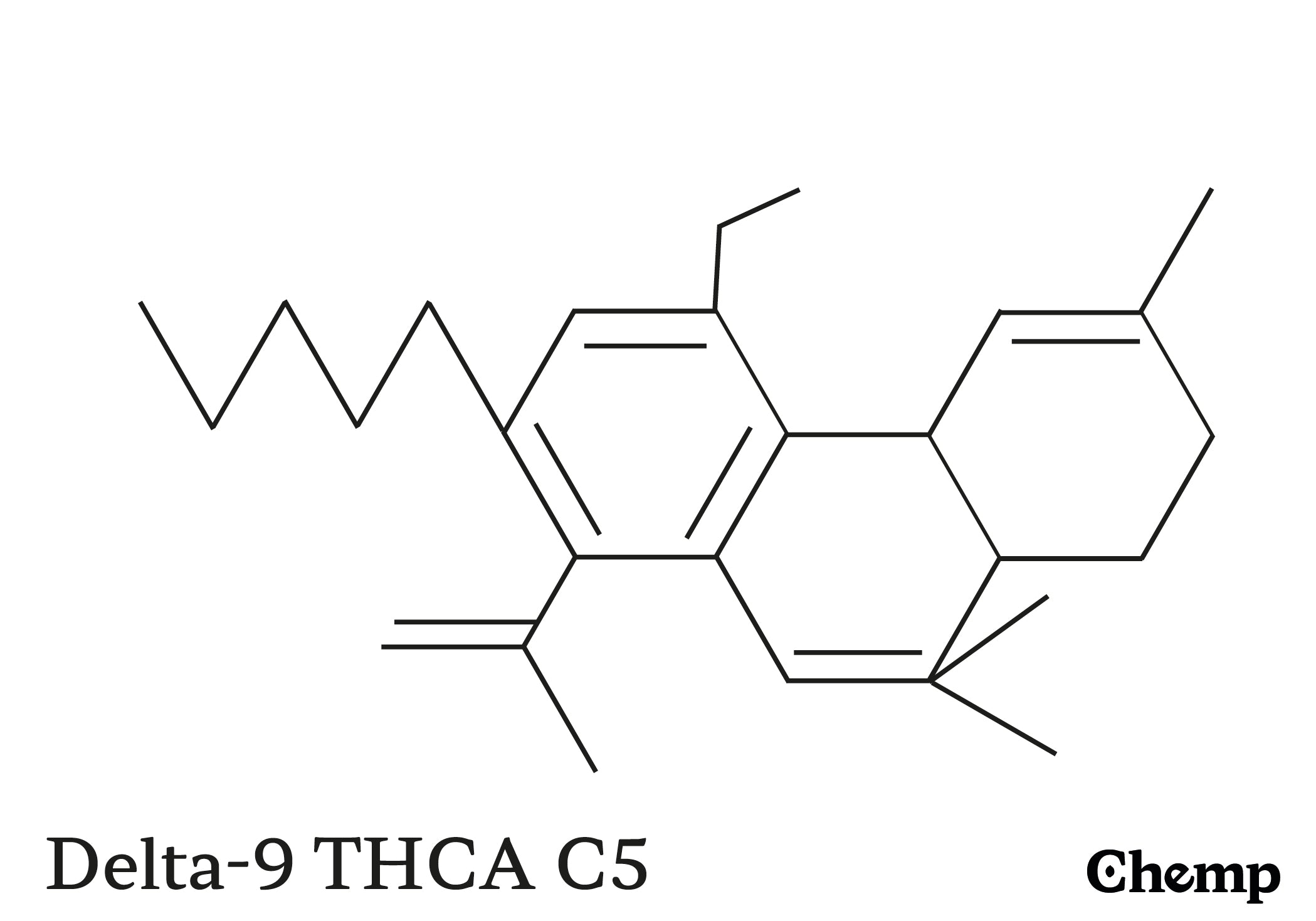 Delta-9 THCA C5 Struktur