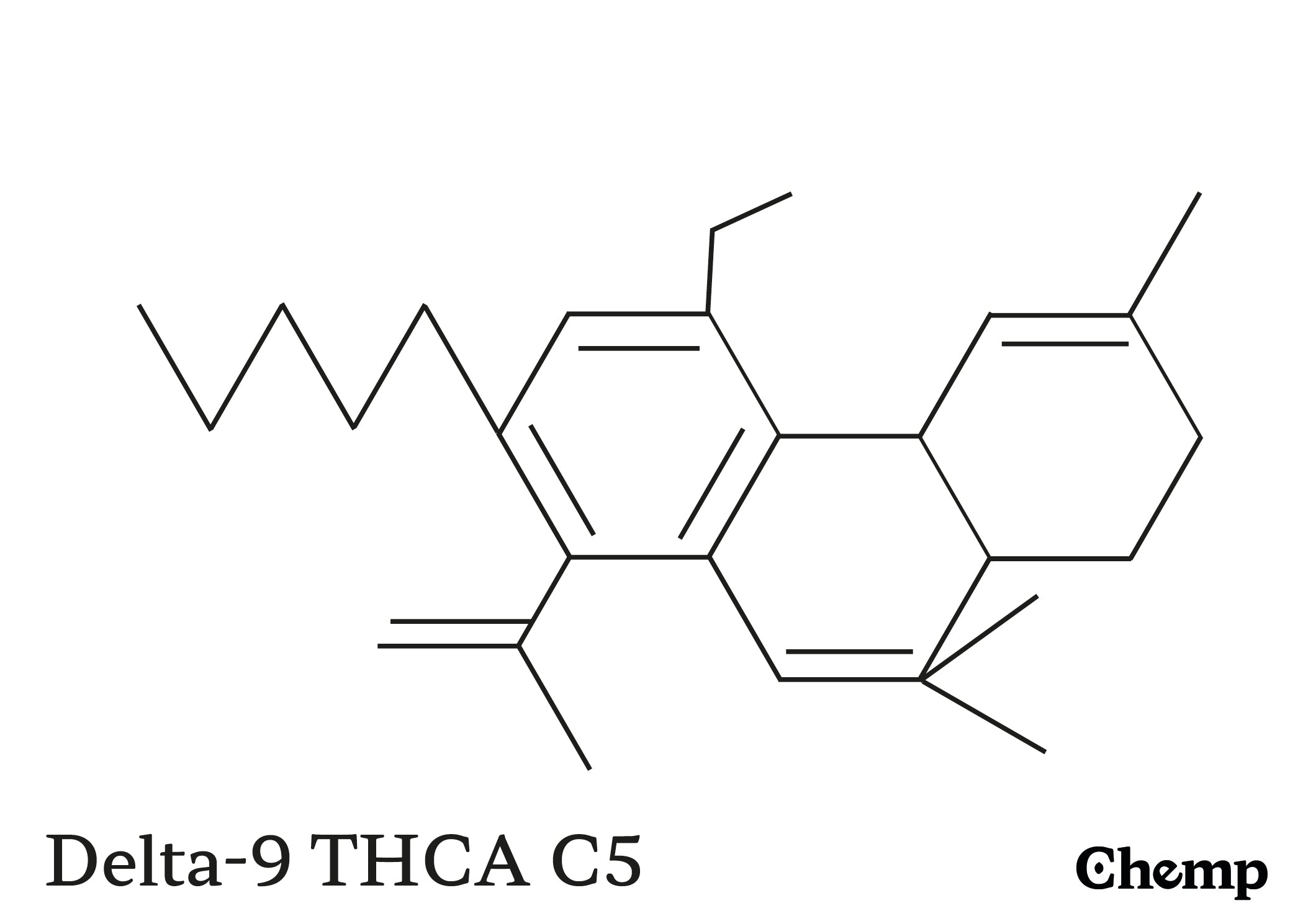 Delta-9 THCA C5 Struktur